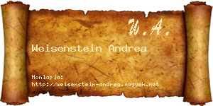 Weisenstein Andrea névjegykártya
